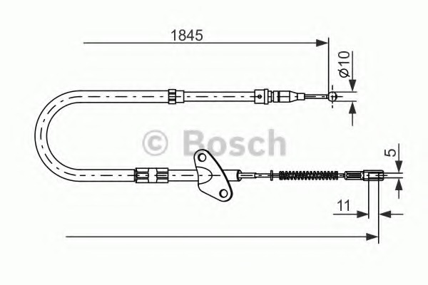 Cablu, frana de parcare 1 987 477 118 BOSCH - Maneta/ cablu Cablu, frana de parcare 1 987 477 118 BOSCH - Maneta/ cablu
