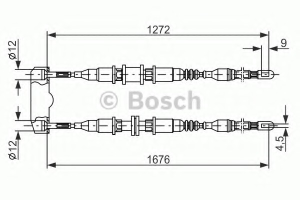 Cablu, frana de parcare 1 987 477 136 BOSCH - Maneta/ cablu Cablu, frana de parcare 1 987 477 136 BOSCH - Maneta/ cablu