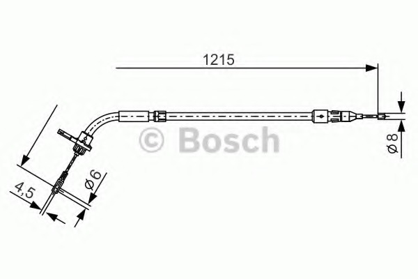 Cablu, frana de parcare 1 987 477 225 BOSCH - Maneta/ cablu Cablu, frana de parcare 1 987 477 225 BOSCH - Maneta/ cablu
