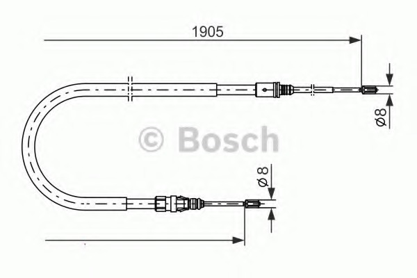 Cablu, frana de parcare 1 987 477 237 BOSCH - Maneta/ cablu Cablu, frana de parcare 1 987 477 237 BOSCH - Maneta/ cablu