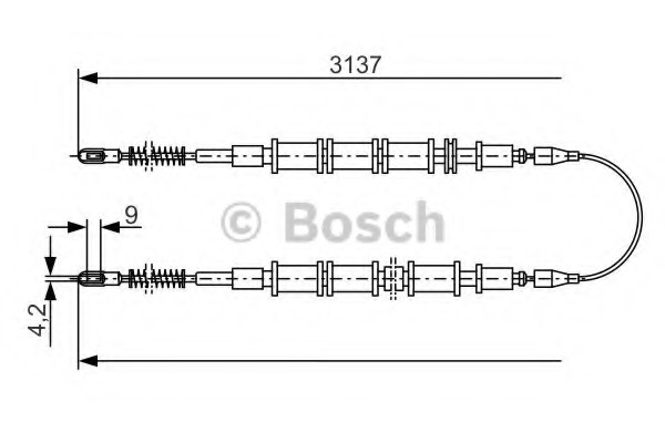 Cablu, frana de parcare 1 987 477 247 BOSCH - Maneta/ cablu Cablu, frana de parcare 1 987 477 247 BOSCH - Maneta/ cablu