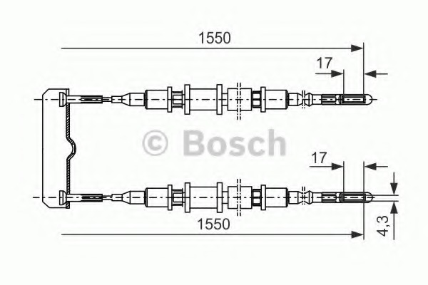 Cablu, frana de parcare 1 987 477 250 BOSCH - Maneta/ cablu Cablu, frana de parcare 1 987 477 250 BOSCH - Maneta/ cablu