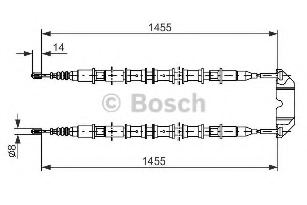 Cablu, frana de parcare 1 987 477 391 BOSCH - Maneta/ cablu Cablu, frana de parcare 1 987 477 391 BOSCH - Maneta/ cablu