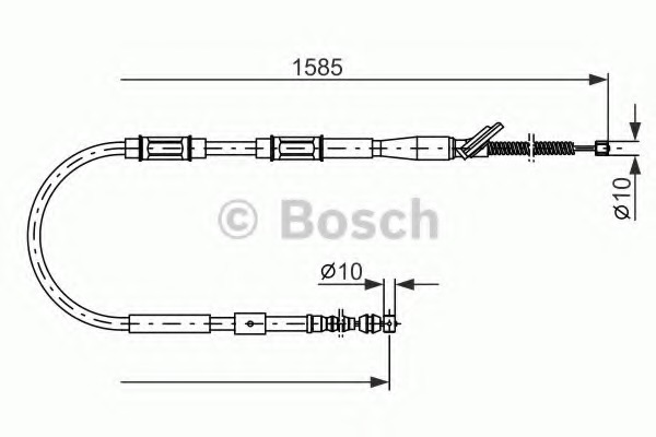Cablu, frana de parcare 1 987 477 413 BOSCH - Maneta/ cablu Cablu, frana de parcare 1 987 477 413 BOSCH - Maneta/ cablu
