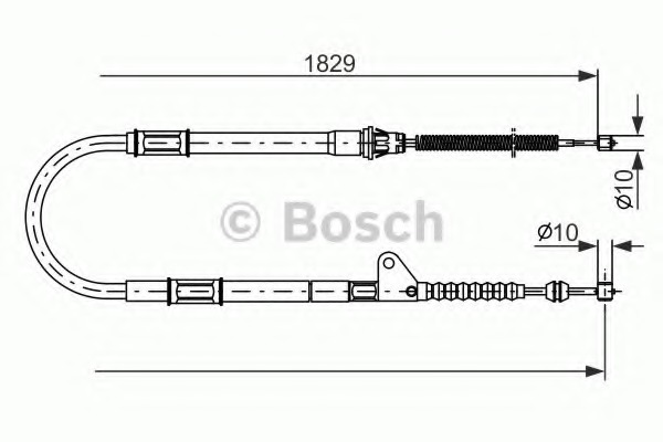 Cablu, frana de parcare 1 987 477 545 BOSCH - Maneta/ cablu Cablu, frana de parcare 1 987 477 545 BOSCH - Maneta/ cablu