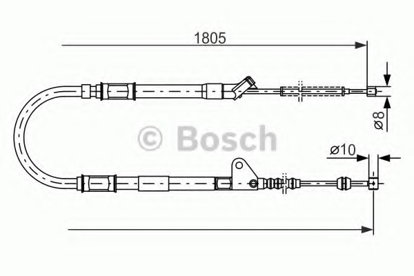 Cablu, frana de parcare 1 987 477 546 BOSCH - Maneta/ cablu Cablu, frana de parcare 1 987 477 546 BOSCH - Maneta/ cablu