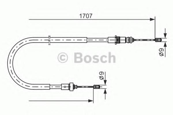 Cablu, frana de parcare 1 987 477 587 BOSCH - Maneta/ cablu Cablu, frana de parcare 1 987 477 587 BOSCH - Maneta/ cablu