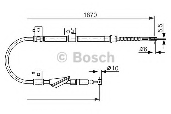 Cablu, frana de parcare 1 987 477 602 BOSCH - Maneta/ cablu Cablu, frana de parcare 1 987 477 602 BOSCH - Maneta/ cablu