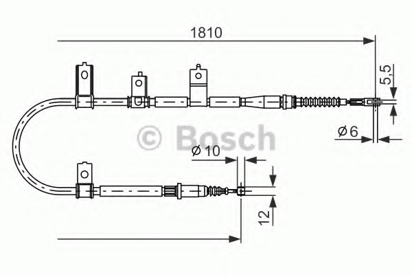 Cablu, frana de parcare 1 987 477 672 BOSCH - Maneta/ cablu Cablu, frana de parcare 1 987 477 672 BOSCH - Maneta/ cablu