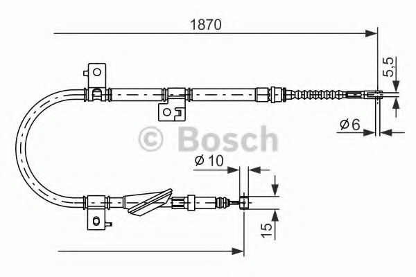 Cablu, frana de parcare 1 987 477 673 BOSCH - Maneta/ cablu Cablu, frana de parcare 1 987 477 673 BOSCH - Maneta/ cablu