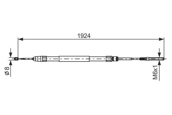 Cablu, frana de parcare 1 987 477 693 BOSCH - Maneta/ cablu Cablu, frana de parcare 1 987 477 693 BOSCH - Maneta/ cablu
