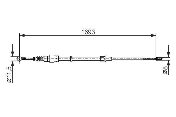 Cablu, frana de parcare 1 987 477 698 BOSCH - Maneta/ cablu Cablu, frana de parcare 1 987 477 698 BOSCH - Maneta/ cablu