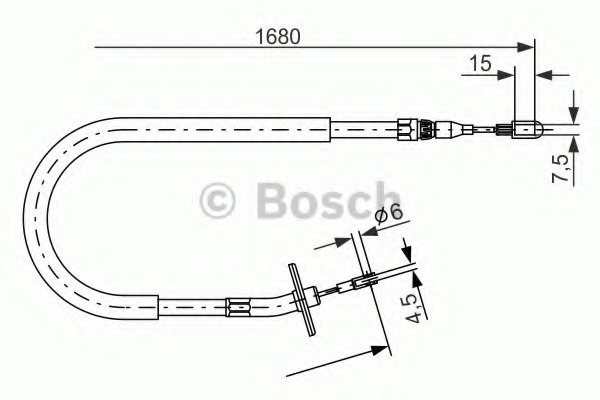 Cablu, frana de parcare 1 987 477 702 BOSCH - Maneta/ cablu Cablu, frana de parcare 1 987 477 702 BOSCH - Maneta/ cablu