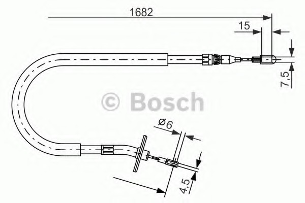 Cablu, frana de parcare 1 987 477 703 BOSCH - Maneta/ cablu Cablu, frana de parcare 1 987 477 703 BOSCH - Maneta/ cablu