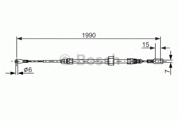 Cablu, frana de parcare 1 987 477 854 BOSCH - Maneta/ cablu Cablu, frana de parcare 1 987 477 854 BOSCH - Maneta/ cablu