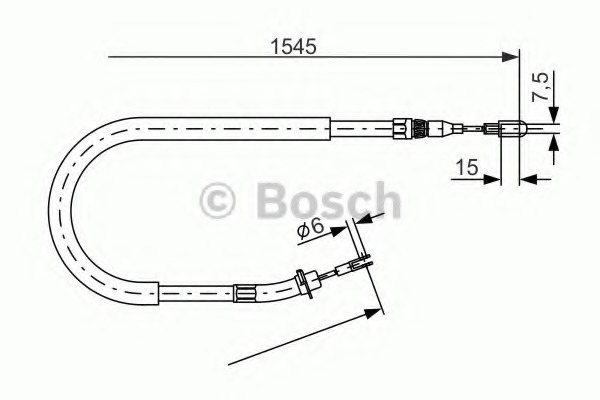 Cablu, frana de parcare 1 987 477 857 BOSCH - Maneta/ cablu Cablu, frana de parcare 1 987 477 857 BOSCH - Maneta/ cablu