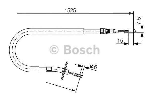 Cablu, frana de parcare 1 987 477 858 BOSCH - Maneta/ cablu Cablu, frana de parcare 1 987 477 858 BOSCH - Maneta/ cablu