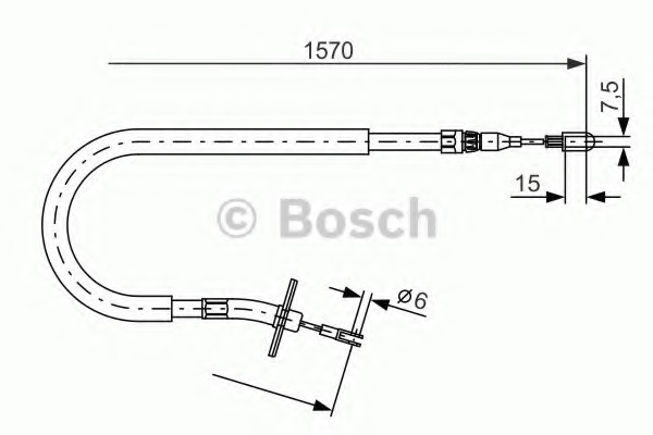 Cablu, frana de parcare 1 987 477 860 BOSCH - Maneta/ cablu Cablu, frana de parcare 1 987 477 860 BOSCH - Maneta/ cablu