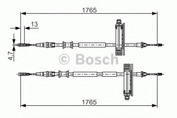 Cablu, frana de parcare 1 987 477 933 BOSCH - Maneta/ cablu Cablu, frana de parcare 1 987 477 933 BOSCH - Maneta/ cablu
