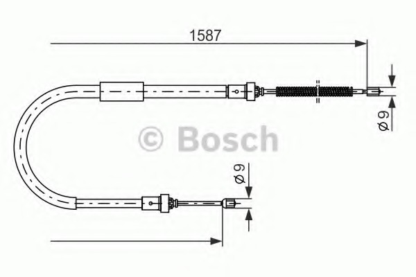 Cablu, frana de parcare 1 987 477 965 BOSCH - Maneta/ cablu Cablu, frana de parcare 1 987 477 965 BOSCH - Maneta/ cablu
