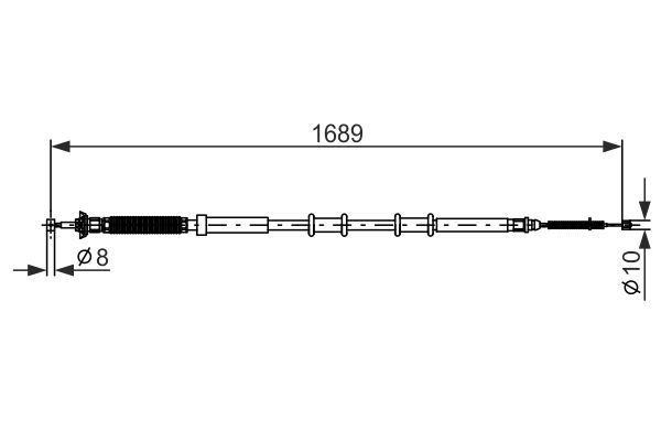 Cablu, frana de parcare 1 987 477 975 BOSCH - Maneta/ cablu Cablu, frana de parcare 1 987 477 975 BOSCH - Maneta/ cablu