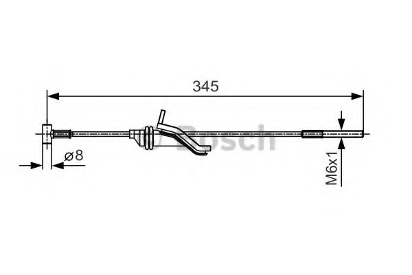 Cablu, frana de parcare 1 987 482 059 BOSCH - Maneta/ cablu