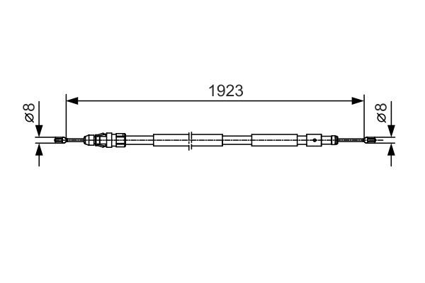 Cablu, frana de parcare 1 987 482 117 BOSCH - Maneta/ cablu Cablu, frana de parcare 1 987 482 117 BOSCH - Maneta/ cablu