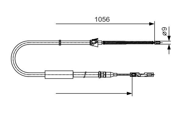 Cablu, frana de parcare 1 987 482 125 BOSCH - Maneta/ cablu Cablu, frana de parcare 1 987 482 125 BOSCH - Maneta/ cablu
