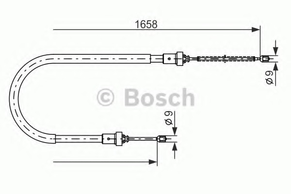 Cablu, frana de parcare 1 987 482 234 BOSCH - Maneta/ cablu Cablu, frana de parcare 1 987 482 234 BOSCH - Maneta/ cablu