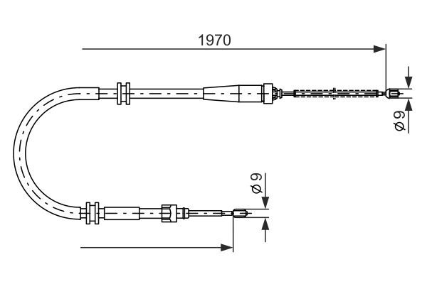 Cablu, frana de parcare 1 987 482 253 BOSCH - Maneta/ cablu Cablu, frana de parcare 1 987 482 253 BOSCH - Maneta/ cablu