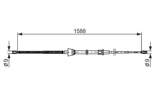 Cablu, frana de parcare 1 987 482 266 BOSCH - Maneta/ cablu Cablu, frana de parcare 1 987 482 266 BOSCH - Maneta/ cablu