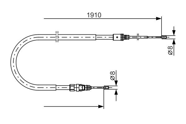 Cablu, frana de parcare 1 987 482 323 BOSCH - Maneta/ cablu Cablu, frana de parcare 1 987 482 323 BOSCH - Maneta/ cablu