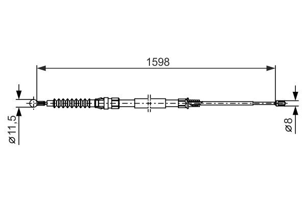 Cablu, frana de parcare 1 987 482 379 BOSCH - Maneta/ cablu Cablu, frana de parcare 1 987 482 379 BOSCH - Maneta/ cablu