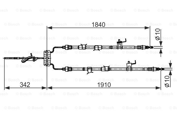 Cablu, frana de parcare 1 987 482 420 BOSCH - Maneta/ cablu Cablu, frana de parcare 1 987 482 420 BOSCH - Maneta/ cablu