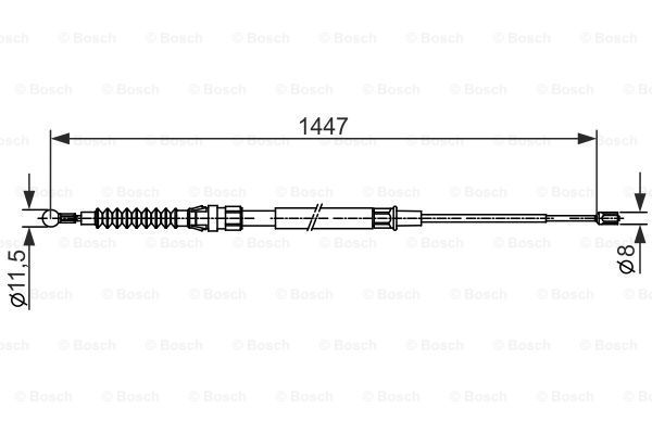 Cablu, frana de parcare 1 987 482 445 BOSCH - Maneta/ cablu Cablu, frana de parcare 1 987 482 445 BOSCH - Maneta/ cablu
