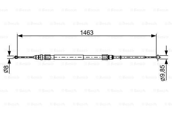 Cablu, frana de parcare 1 987 482 492 BOSCH - Maneta/ cablu Cablu, frana de parcare 1 987 482 492 BOSCH - Maneta/ cablu