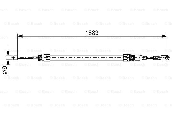 Cablu, frana de parcare 1 987 482 497 BOSCH - Maneta/ cablu Cablu, frana de parcare 1 987 482 497 BOSCH - Maneta/ cablu