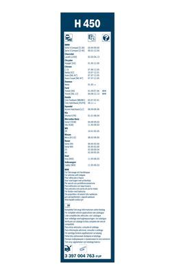 STERGATOR LUNETA 450 MM 3 397 004 763 BOSCH - Stergator de parbriz STERGATOR LUNETA 450 MM 3 397 004 763 BOSCH - Stergator de parbriz