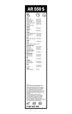 lamela stergator 3 397 007 045 BOSCH - Stergator de parbriz lamela stergator 3 397 007 045 BOSCH - Stergator de parbriz