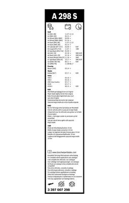 lamela stergator 3 397 007 298 BOSCH - Stergator de parbriz lamela stergator 3 397 007 298 BOSCH - Stergator de parbriz