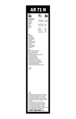 lamela stergator 3 397 008 849 BOSCH - Stergator de parbriz lamela stergator 3 397 008 849 BOSCH - Stergator de parbriz