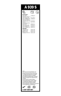 lamela stergator 3 397 009 087 BOSCH - Stergator de parbriz lamela stergator 3 397 009 087 BOSCH - Stergator de parbriz