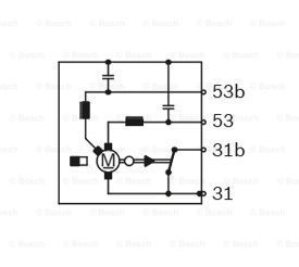 motor stergator F 006 B20 057 BOSCH - Motoras stergator de parbriz