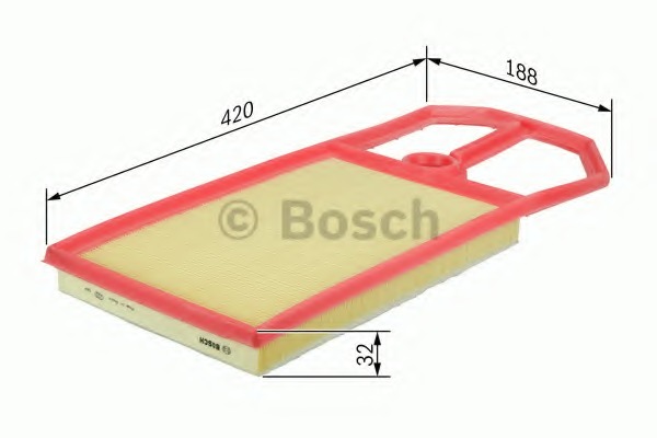 Filtru aer F 026 400 019 BOSCH - Filtru aer/ carcasa