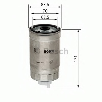 filtru combustibil F 026 402 013 BOSCH - Filtru combustibil/carcasa