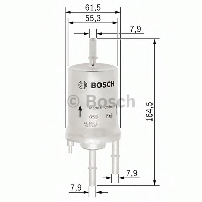 filtru combustibil F 026 403 013 BOSCH - Filtru combustibil/carcasa