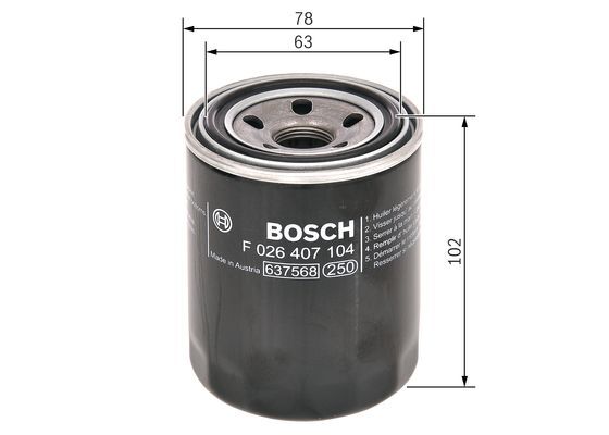 Filtru ulei F 026 407 104 BOSCH - Ungere Filtru ulei F 026 407 104 BOSCH - Ungere