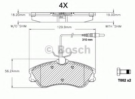set placute frana,frana disc F 03A 150 022 BOSCH - Frana disc set placute frana,frana disc F 03A 150 022 BOSCH - Frana disc