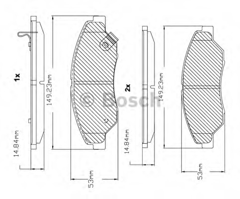 set placute frana,frana disc F 03B 150 057 BOSCH - Frana disc set placute frana,frana disc F 03B 150 057 BOSCH - Frana disc