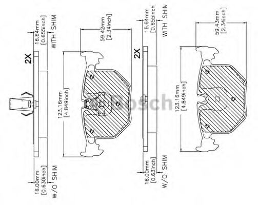 set placute frana,frana disc F 03B 150 262 BOSCH - Frana disc set placute frana,frana disc F 03B 150 262 BOSCH - Frana disc
